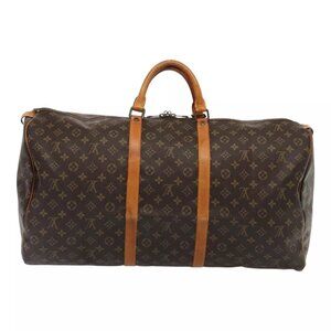 LOUIS VUITTON Monogram Keepall 60 Boston Bag M41422 LV Auth am6591